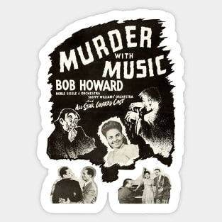 1948 MURDER WITH MUSIC Sticker